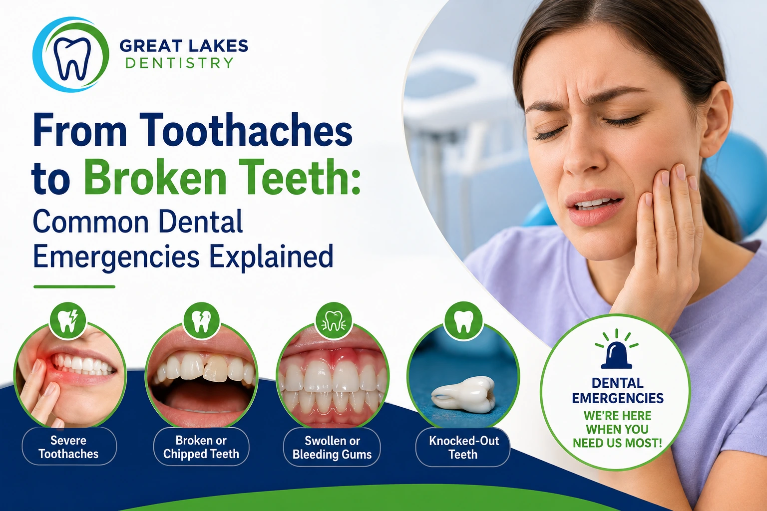 Common dental emergencies explained from toothaches to broken teeth Great Lakes Dentistry Oakville